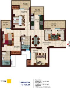 - 3 BHK Big living room