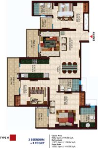 Nirala Estate- 3 BHK _ 3 TOI